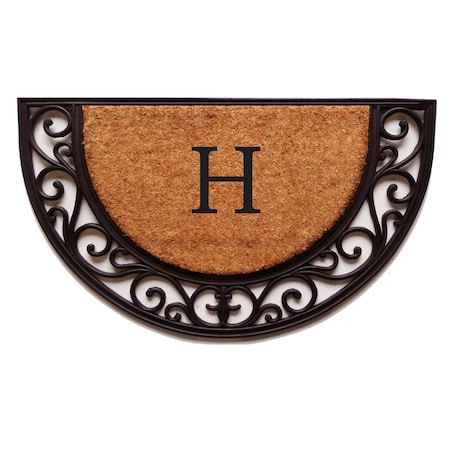 Calloway Mills Monogram Door Mat, Black, Natural, 18 in W x 30 in L 100141830H